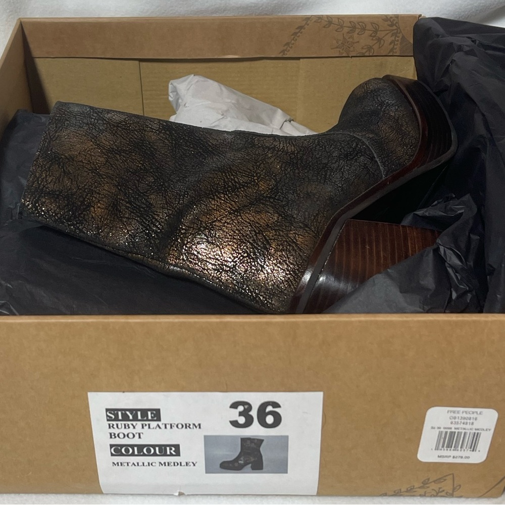 Free People Metallic Boots